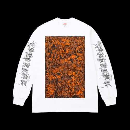 Supreme Wombat Long-Sleeve Tee 'White'
