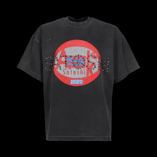Satoshi Nakamoto Ask Satoshi Tee 'Washed Black'