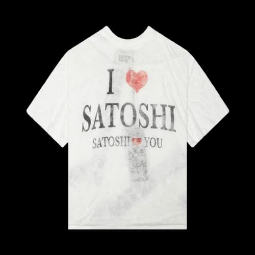 Satoshi Nakamoto I Love Satoshi T-Shirt 'White'