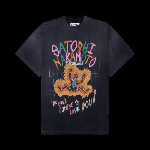 Satoshi Nakamoto No Savior Tee 'Washed Black'