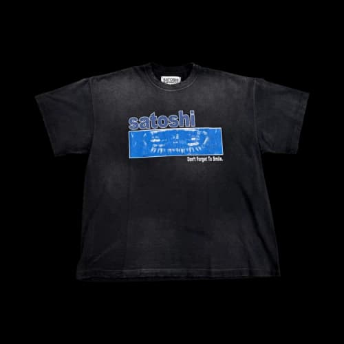 Satoshi Nakamoto Don't Forget To Smile Tee 'Black'