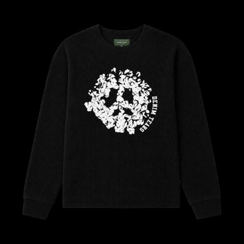 Denim Tears Peace Wreath Thermal 'Black White'