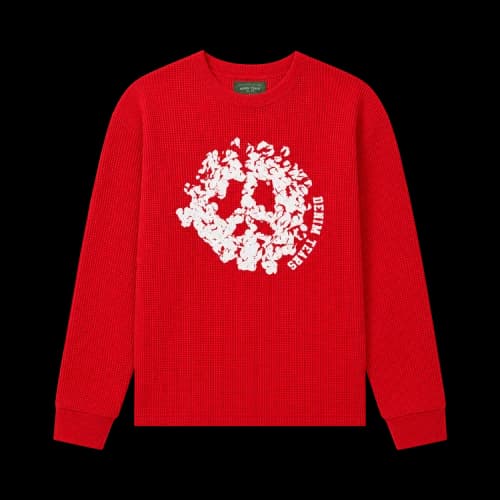 Denim Tears Peace Wreath Thermal 'Red/White'