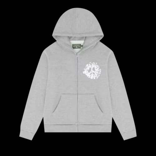 Denim Tears Denim University Zip Hoodie 'Grey/White'