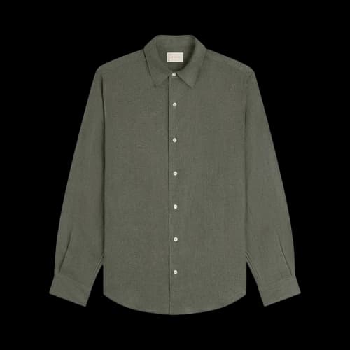 Aimé Leon Dore Long-Sleeve Linen Shirt 'Olive'