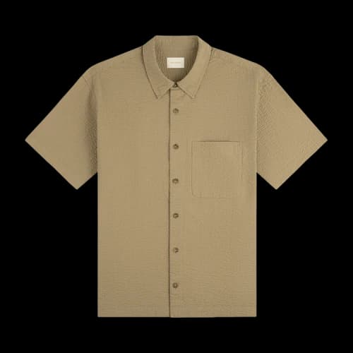 Aimé Leon Dore Short-Sleeve Seersucker Shirt 'Kelp'