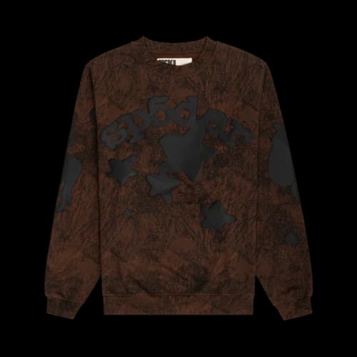 Sp5der Beluga Real Tree Camo Crewneck Sweatshirt 'Brown'
