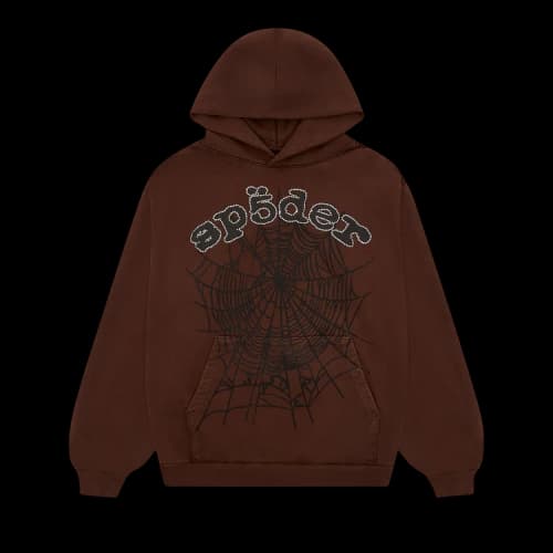 Sp5der Og Web Hoodie 'Brown'