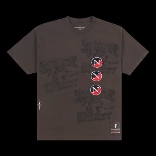 Cactus Jack by Travis Scott x Mitchell & Ness Northeastern University Seal Tee 'Brown'