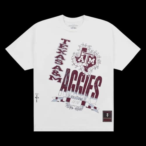 Cactus Jack by Travis Scott x Mitchell & Ness Texas A&M University Handdrawn Tee 'White'