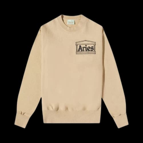 Aries Premium Temple Sweatshirt 'Pebble'