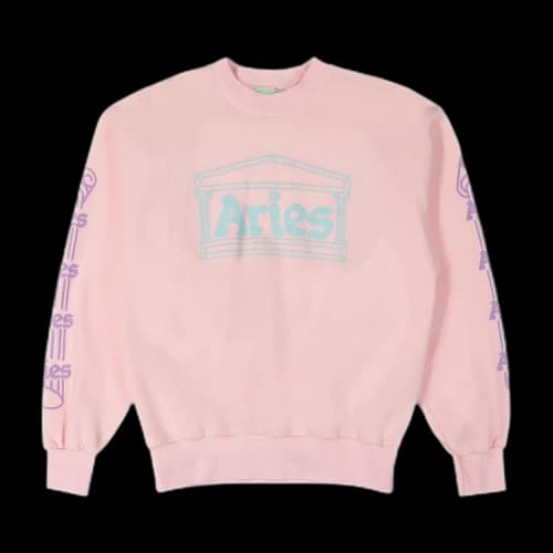 Aries Column Sweatshirt 'Pink'
