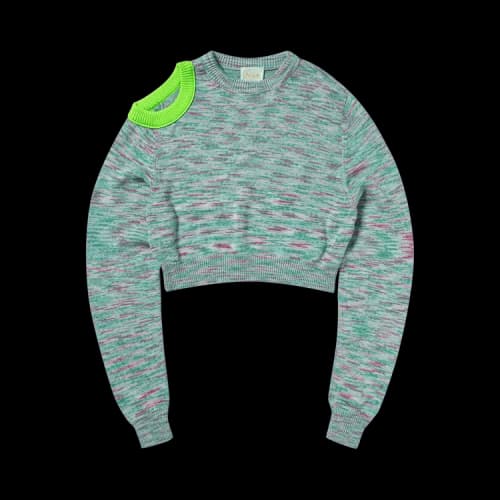 Aries Shoulder Hole Space Dye Knit 'Aqua'