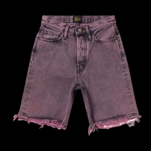 Aries Acid Wash Denim Short 'Pink'