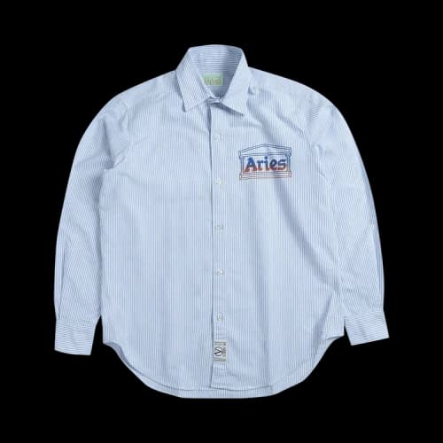 Aries Oxford Stripe Shirt 'Blue'