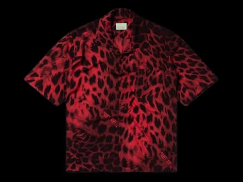 Aries Leopard Hawaiian Shirt Red