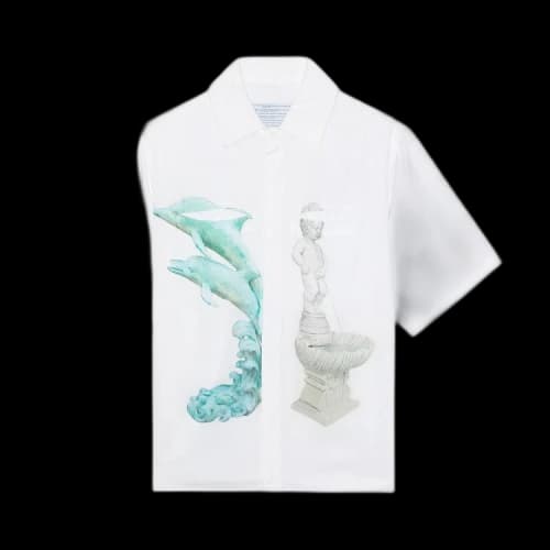 Jungles Ornaments Button Up 'White'