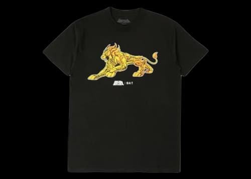 BAIT x Saint Seiya Leo Gold Tee Black