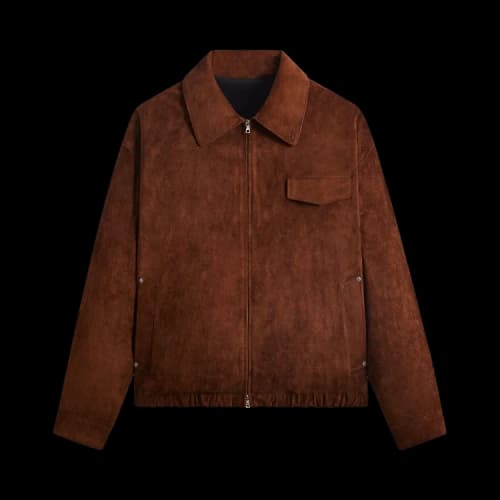 Kith 101 For Ssstein Suede Zip Front Jacket 'Walnut'