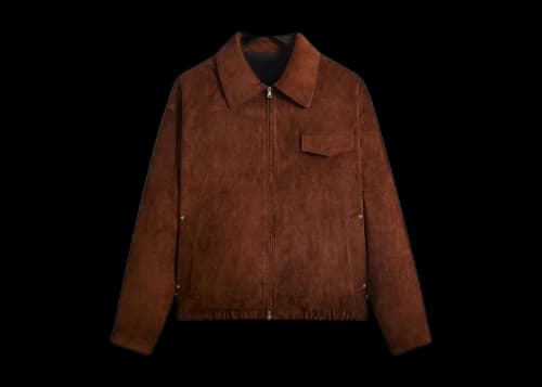 Kith 101 x ssstein Suede Zip Front Jacket Walnut