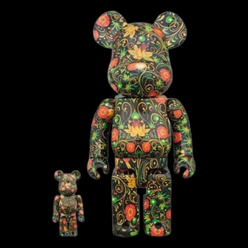 Bearbrick BE@RBRICK Pattern Black 100%+400% 'Green Black Red'