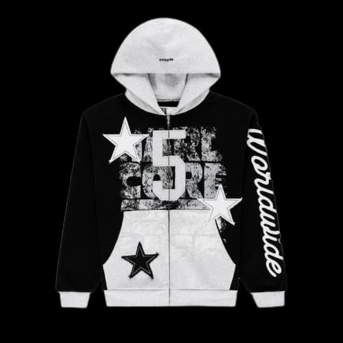 Sp5der Triple 5 Stitch Zip Up 'Black'