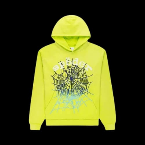 Sp5der Og Web V2 Gradient Hoodie 'Acid Green'