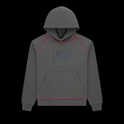 Sp5der Archive Contrast Hoodie 'Slate Grey'