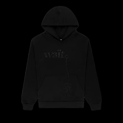 Sp5der Wait Stone Hoodie 'Black'