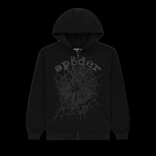 Sp5der OG Web V2 Phantom Zip Up 'Black'