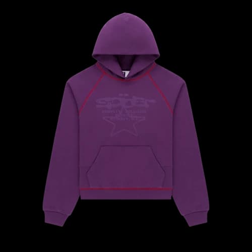 Sp5der Splat Collision Hoodie 'Purple'