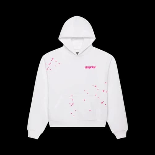 Sp5der Fractured Logo Hoodie 'White'
