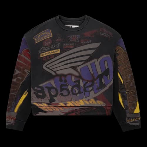 Sp5der Trompe-L’œIl Crewneck 'Black'