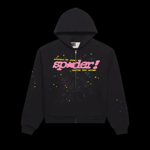 Sp5der Punk V2 Zip Up 'Black'