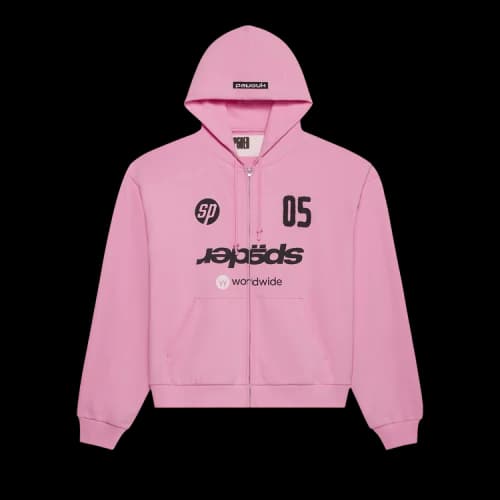 Sp5der Global Web Zip Hoodie 'Pink'