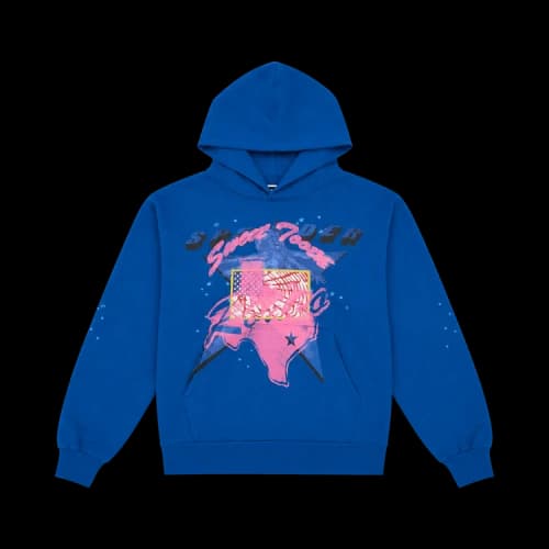 Sp5der Rodeo Star Girl Hoodie 'Blue'