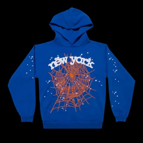Sp5der OG Web V2 Knicks Home Hoodie 'Blue'