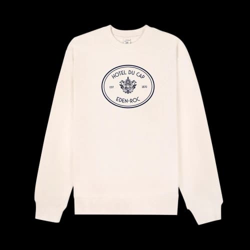 Sporty & Rich Eden Crest Crewneck 'Cream/Navy'