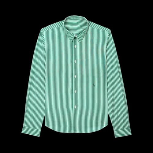 Sporty & Rich Charlie Striped Shirt 'Green'