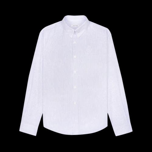 Sporty & Rich Crown Logo Button Down Shirt 'Blue White'