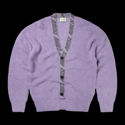 Aries Waffle Knit Cardigan 'Lilac'