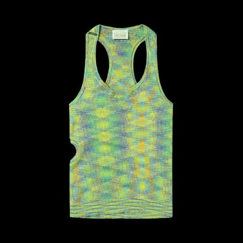 Aries Holey Space Dye Vest 'Green'