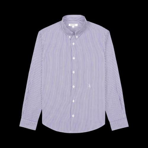 Sporty & Rich SRC Buttondown Shirt 'Navy Striped'