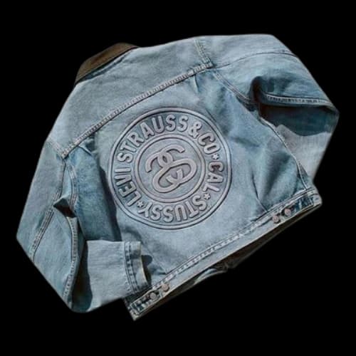 Stussy x Levi's Embossed Praglad Trucker Jacket 'Blue'