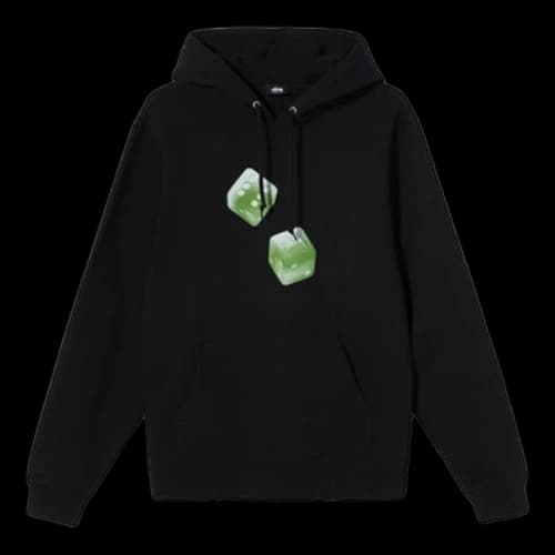 Stussy Contrasting Colors Alphabet Printing Fleece Lined Black