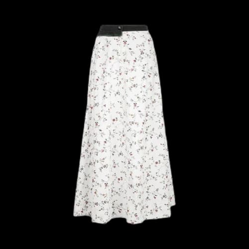 Marine Serre Flower Print Midi Skirt 'White'