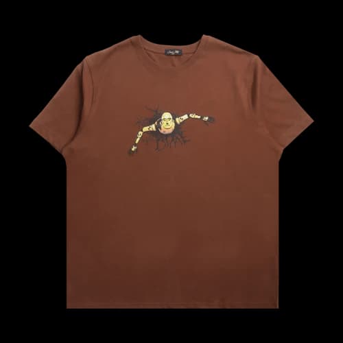 Dime Crashed T-Shirt 'Dark Brown'
