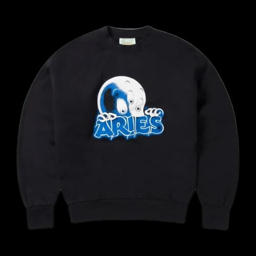 Aries Kasper Crewneck Sweatshirt 'Black'