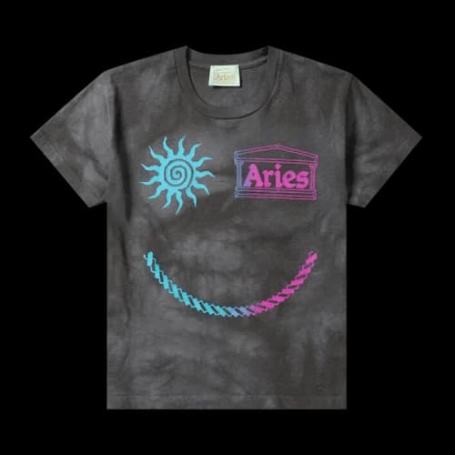 Aries Grunge Happy Dude Tee 'Grey'