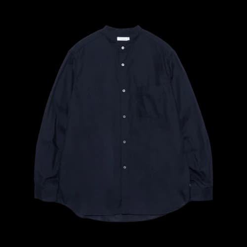 nanamica Band Collar Panama Shirt 'Navy'